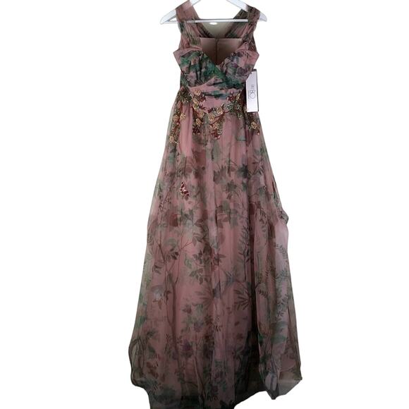 PATBO Floral Print Tulle Evening Gown NWT 10 Tulle - Picture 2 of 11